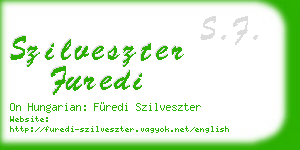 szilveszter furedi business card