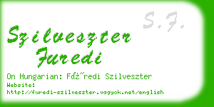 szilveszter furedi business card